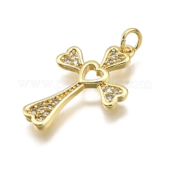 Латунные микро проложить кубического циркония подвески&nbsp;KK-Z100-35G-01