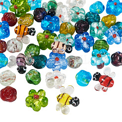 45шт. 19-х цветные наборы бусин лэмпворк ручной работы&nbsp;LAMP-TA0002-06