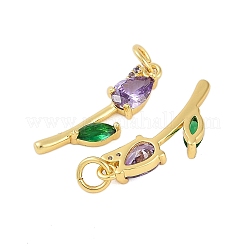 Стойки обшивки латунь микро проложить Циркон подвеску&nbsp;KK-R166-09G-06