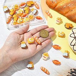 30шт 6 стиля непрозрачные кабошоны из смолы&nbsp;RESI-CJ0004-29