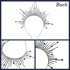Сплав девственница гало резинки для волос&nbsp;OHAR-WH20011-08B