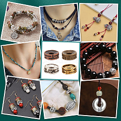 200шт 4 цвета бусины-распорки тибетского стиля&nbsp;TIBEP-PH0001-73