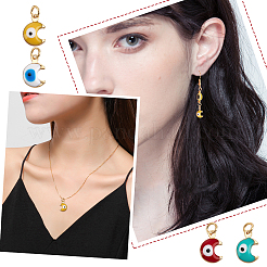 24шт 6 цвета латунные эмалевые подвески&nbsp;KK-PH0001-85