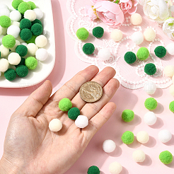 400 шт. шарики-помпоны из полиэстера 4 цветов&nbsp;DIY-SC0031-37A