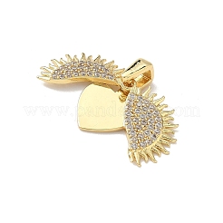 Латунные микропаве кубические цирконии открывающиеся подвески&nbsp;KK-F905-02G-02