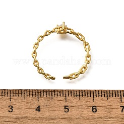 925 открытое кольцо-манжета из стерлингового серебра с паве из кубических цирконий&nbsp;RJEW-R016-01G-01