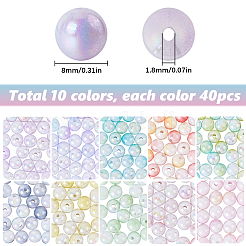 10 цвет непрозрачных акриловых бусин&nbsp;SACR-SC0001-41