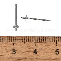 Фурнитура для сережек-гвоздиков из нержавеющей стали 304 с защитой от потускнения&nbsp;STAS-P370-01A-P