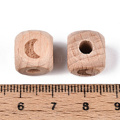 Гравированные бусины из бука&nbsp;WOOD-N015-08B