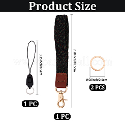 1 шт. нейлоновый эластичный ремешок для ключей&nbsp;KEYC-CL0001-38B