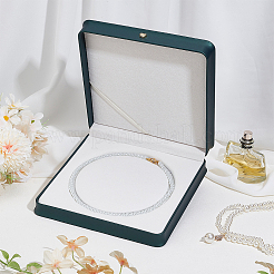 Квадратные коробки для ожерелья из искусственной кожи&nbsp;AJEW-WH0016-59B