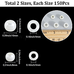 300 шт. 2 стиля искусственный жемчуг акриловые европейские бусины&nbsp;OPDL-SP0001-04