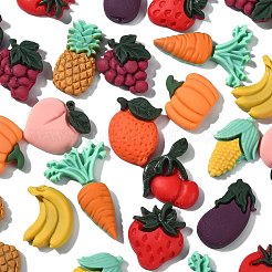 Кабошоны из смолы на тему овощей и фруктов&nbsp;CRES-CJ0001-10