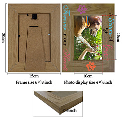 Прямоугольные деревянные рамки для фотографий&nbsp;AJEW-WH20021-021