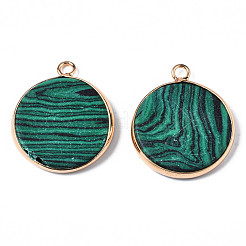 Синтетического малахита подвески&nbsp;G-Q998-010E-1