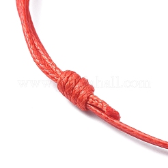 Изготовление регулируемого экологически чистого браслета из корейского вощеного полиэфирного шнура&nbsp;AJEW-JB01195-05