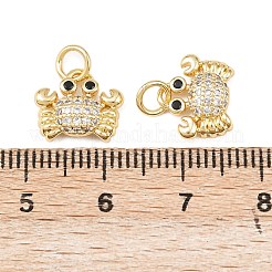 Латунные микропаве прозрачные кубические циркониевые подвески&nbsp;KK-G544-02G-02