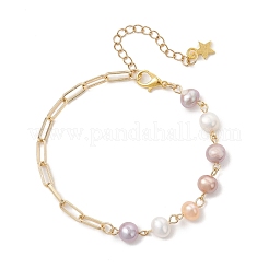 Латунные браслеты скрепки&nbsp;BJEW-JB13224