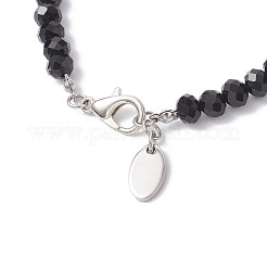 Браслеты из натурального розового кварца и стеклянных круглых бусин для женщин&nbsp;BJEW-JB12210-02