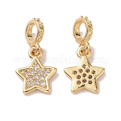 Латунные микропаве прозрачные подвески с фианитом&nbsp;KK-G420-04G