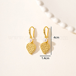 Серьги-подвески из латуни с имитацией жемчуга&nbsp;GH2902-2