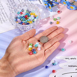 88 шт. 11-цветные гальванизированные стеклянные бусины с цветным покрытием AB&nbsp;EGLA-TA0001-53