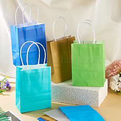 12 шт. 6-х цветные однотонные крафт-бумажные пакеты&nbsp;AJEW-TA0002-64B