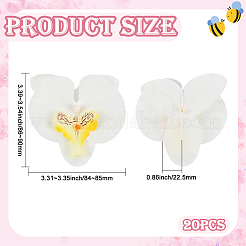 20шт шелковая ткань искусственный цветок фаленопсис&nbsp;AJEW-SP0003-55B