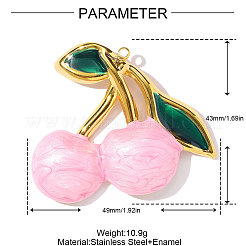 Подвески из нержавеющей стали 304 с эмалью&nbsp;STAS-OY002-28G