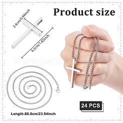 24 шт. Подвеска в виде креста из нержавеющей стали&nbsp;NJEW-TN0001-01