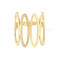 Овальные регулируемые кольца из нержавеющей стали 304 для женщин&nbsp;RJEW-Z045-01G-01