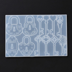 Подвеска с ключом и замком diy силиконовые Молды для подвески&nbsp;DIY-F139-05