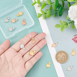 12 шт. 3-х цветные подвески-соединители из нержавеющей стали 304&nbsp;STAS-DC0007-95