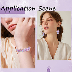 150 шт. 3-цветные прозрачные двухцветные стеклянные бусины&nbsp;GLAA-LT0001-04B