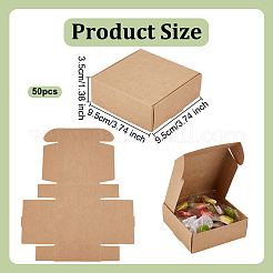 Складные квадратные подарочные коробки для хранения бумаги&nbsp;CON-WH0110-035E-01