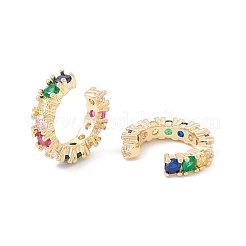 Разноцветные серьги-манжеты из кубического циркония&nbsp;KK-E005-25G