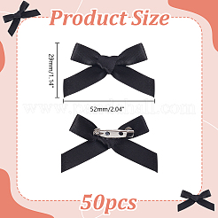 Полиэстеровые булавки с бантом&nbsp;JEWB-WH0010-89B