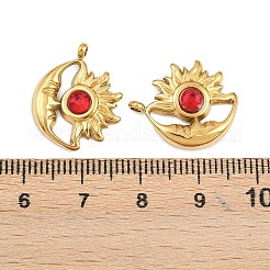 Подвески из нержавеющей стали 304 со стразами&nbsp;STAS-Z166-24G-01