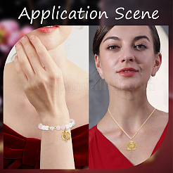 Подвески из кубического циркония с покрытием из латуни&nbsp;KK-BBC0009-57