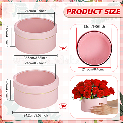 2 шт. 2 размера плоские круглые картонные бумажные коробки-органайзеры для цветов&nbsp;CON-BC0007-79C