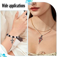 16 шт. подвески-крестики из сплава со стразами 8 цветов&nbsp;ENAM-YW0008-03