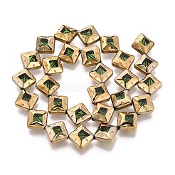 Стеклянные бусины с гальваническим покрытием &nbsp;EGLA-T021-24E