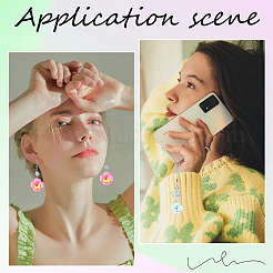 24 шт. 6 цвета непрозрачные подвески из смолы&nbsp;RESI-SC0006-47