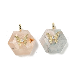 Подвески с огранкой из натуральных смешанных драгоценных камней&nbsp;G-P585-01G