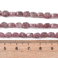 Натуральный лепидолит / пурпурный слюдяный камень бисер пряди&nbsp;G-H343-A01-01