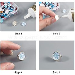 Flatback стеклянные кабошоны для поделок проектов GGLA-PH0005-12mm-06C