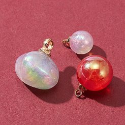 24шт 3 вида акриловых подвесок с радужным переливчатым покрытием&nbsp;OACR-FS0001-30