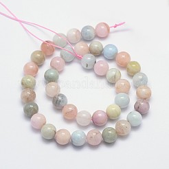 Естественно Morganite круглый шарик нити&nbsp;G-I159-10mm