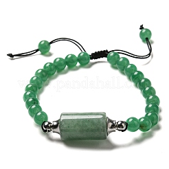 Браслет из натуральных смешанных камней с колоннами и звеньями&nbsp;BJEW-G687-01A