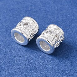 Латунь микропаве прозрачный кубический цирконий европейский бисер&nbsp;KK-C157-28S